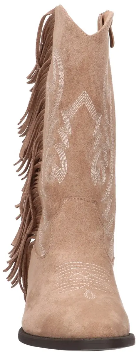 La Strada Western Bootie Beige Textiel