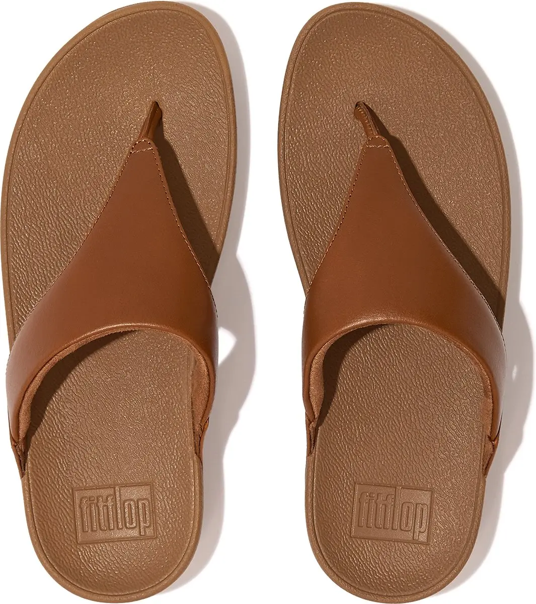 FitFlop Lulu Lederen Teenslipper BRUIN