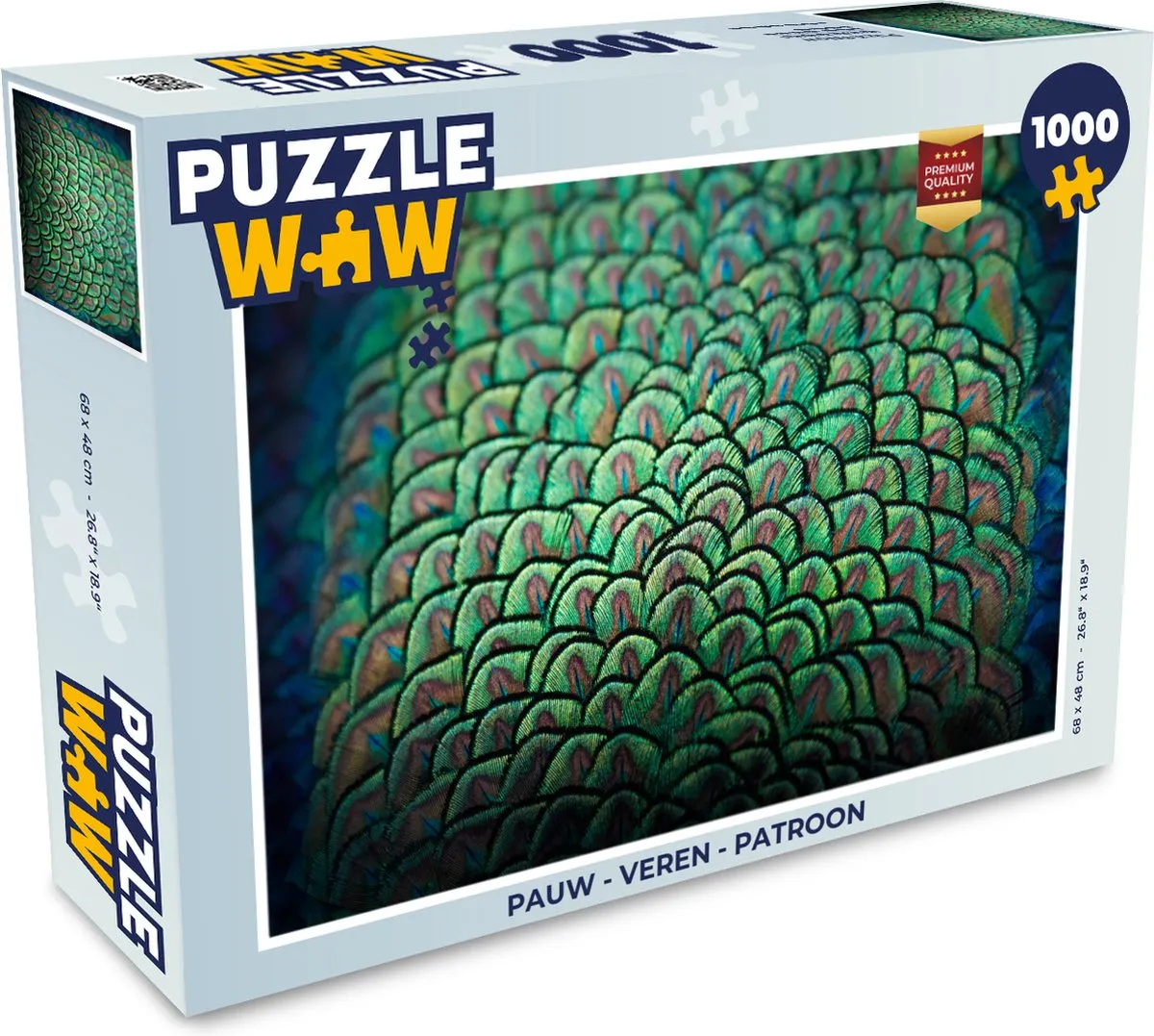 PuzzleWow Veren Patroon Legpuzzel 1000 Stuks - Multicolor