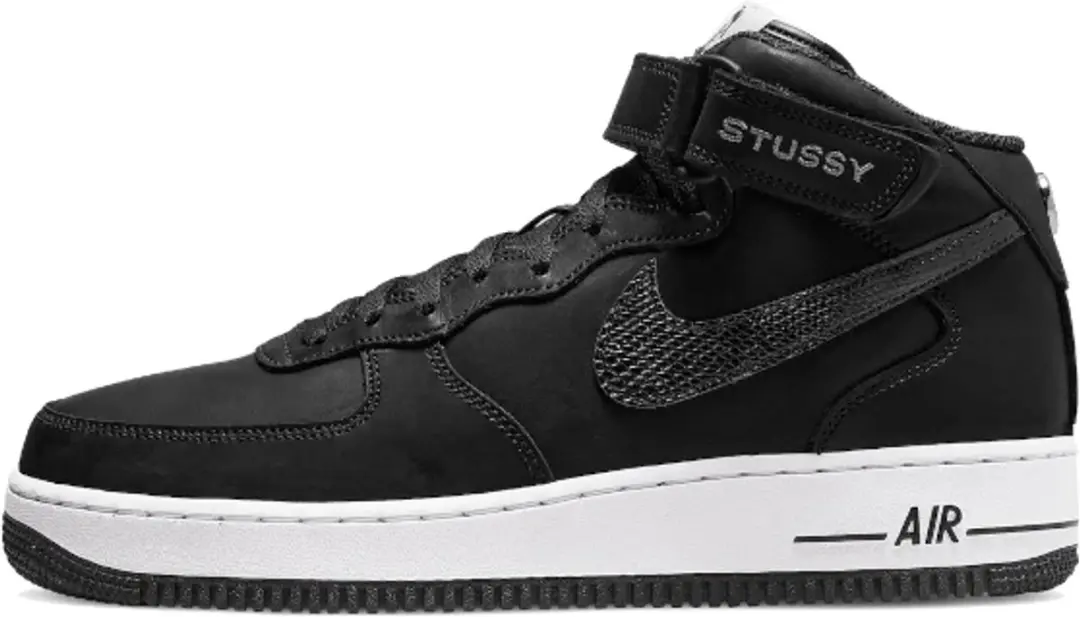Nike Air Force 1 Mid Stussy Black White