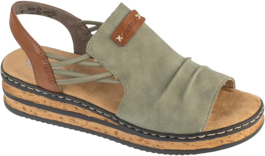 Rieker Sandals 67476, Vrouwen, Grijs, Sandalen, maat: 42