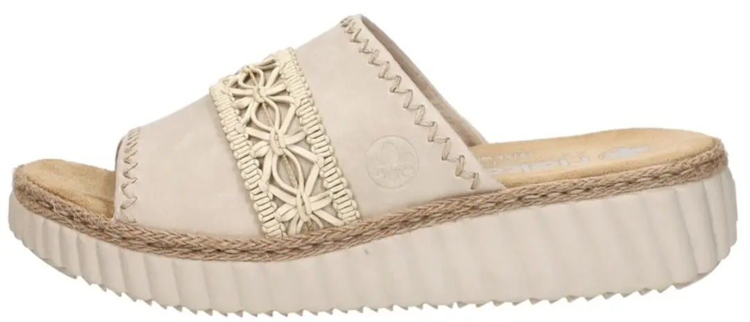 Rieker Slippers Beige Textiel - Maat 42 - afbeelding 3 van 6