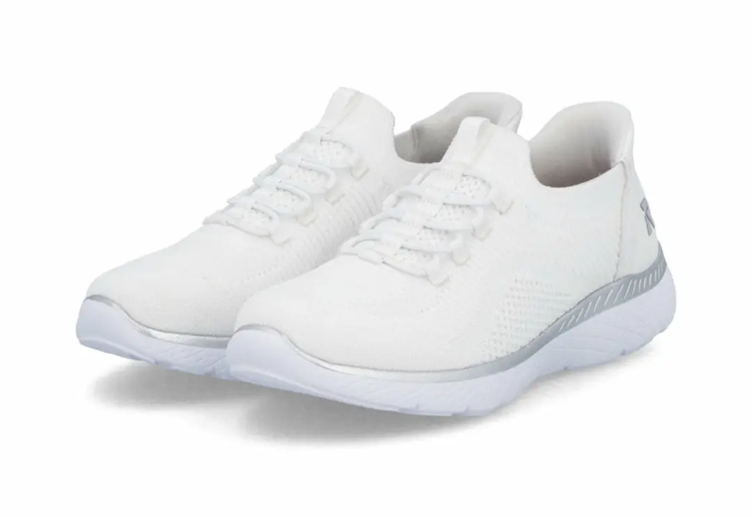 Rieker Dames Sneakers Low, Sneakers, M5066-80, Wit