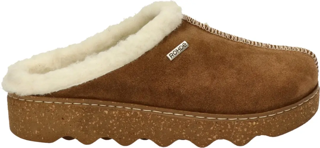 Rohde Pantoffels cognac Synthetisch