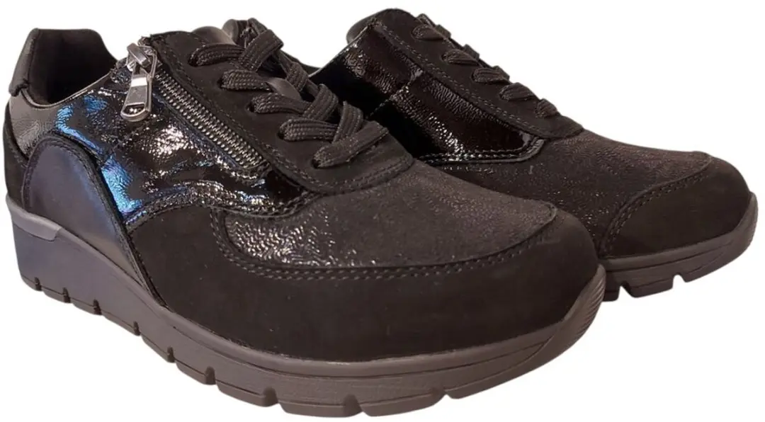 Waldlaufer Sneaker K-Ramona 626K02 414 001 Denver Bronx Zwart Wijdte K