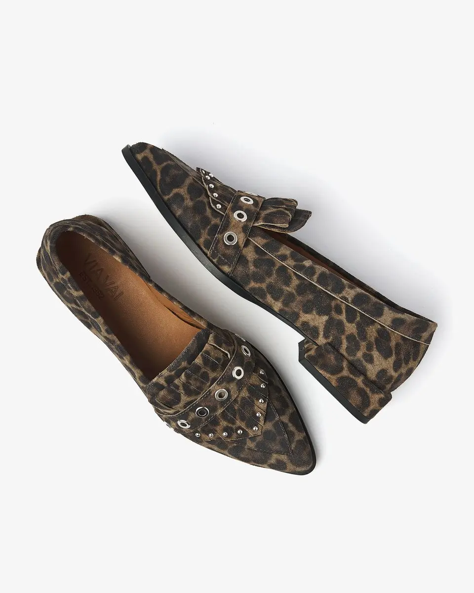 VIA VAI Jazz Emily Loafers - Luipaardprint - Maat 40
