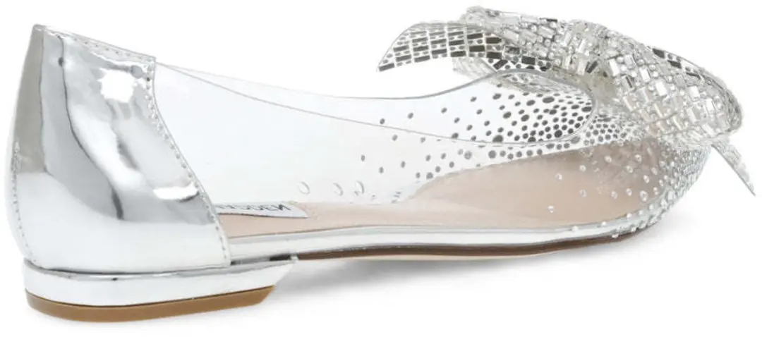 Steve Madden Julisa Dames Ballerina's - Transparant Zilver - afbeelding 4 van 6