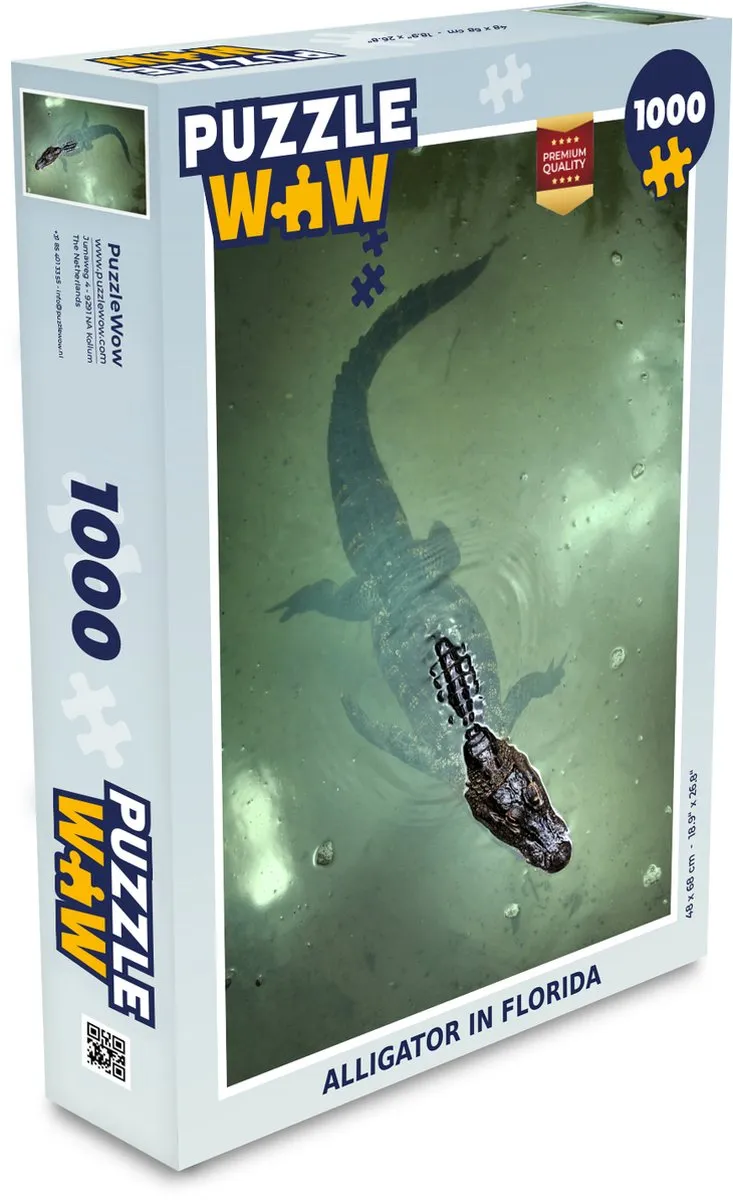 PuzzleWow Florida Reptielen Legpuzzel 1000 Stuks - Multicolor