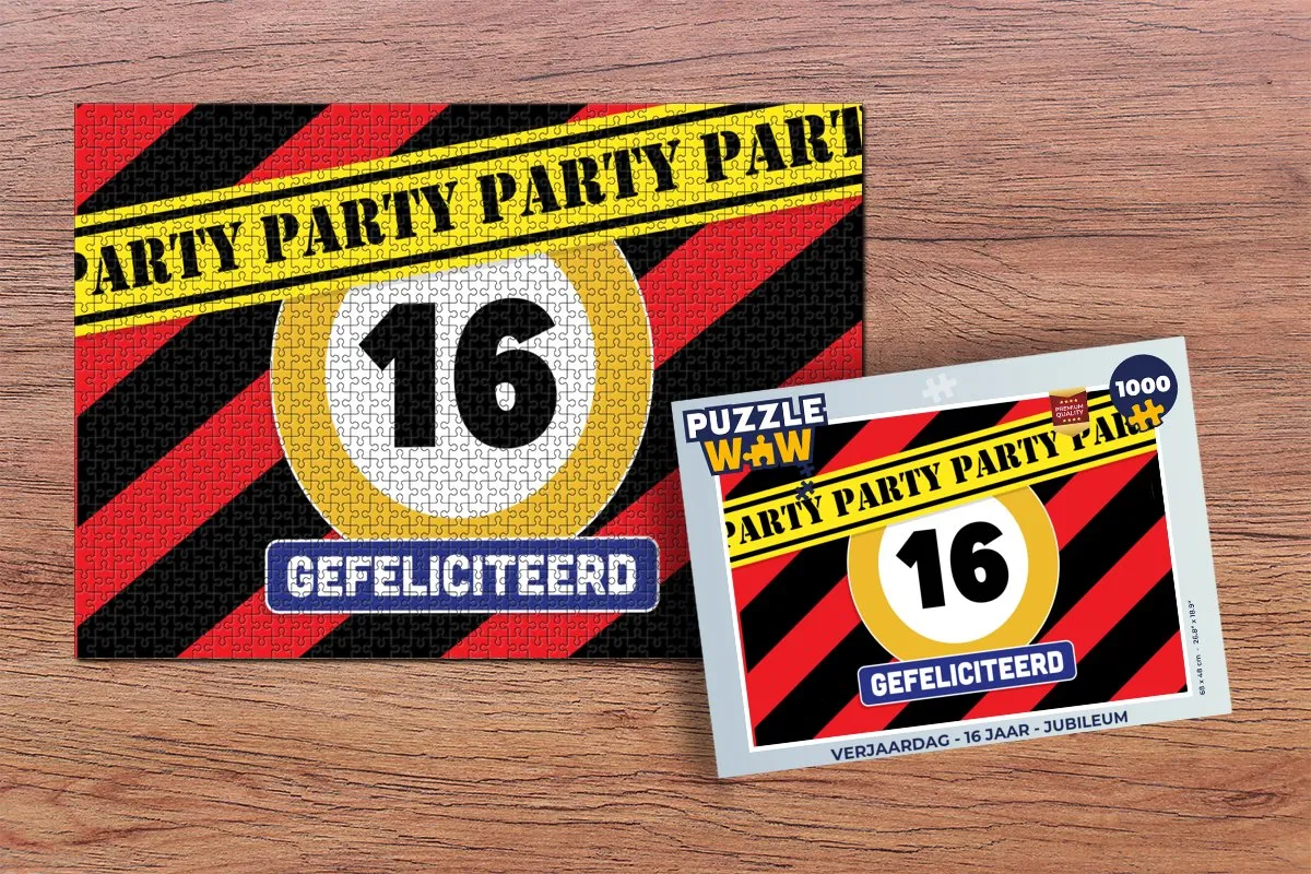 PuzzleWow Verjaardag Jubileum Legpuzzel 1000 Stuks - Multicolor