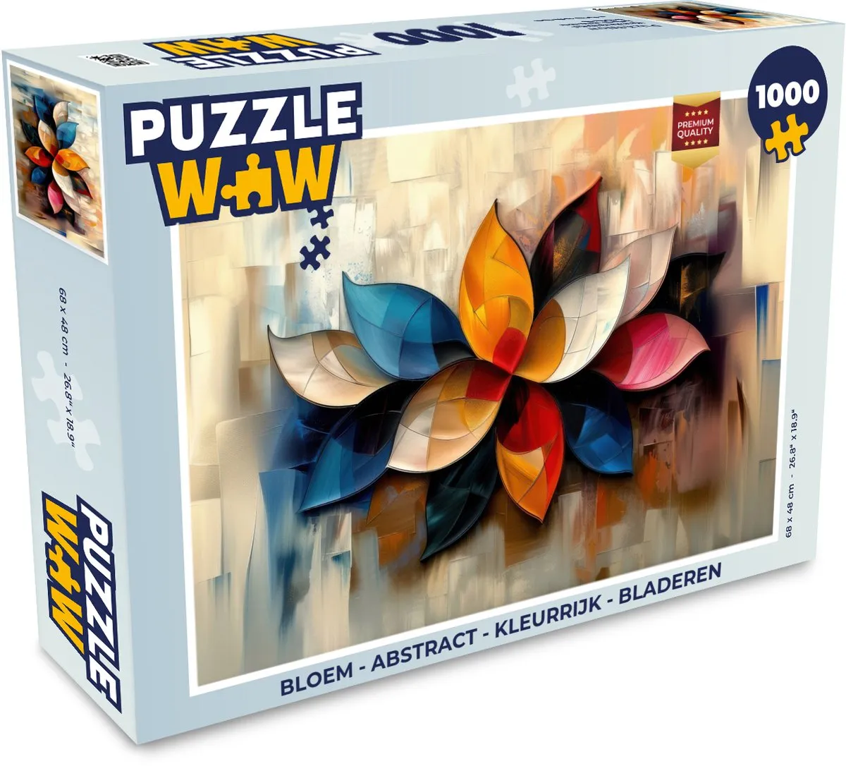 PuzzleWow Bloem Abstract Legpuzzel 1000 Stukjes