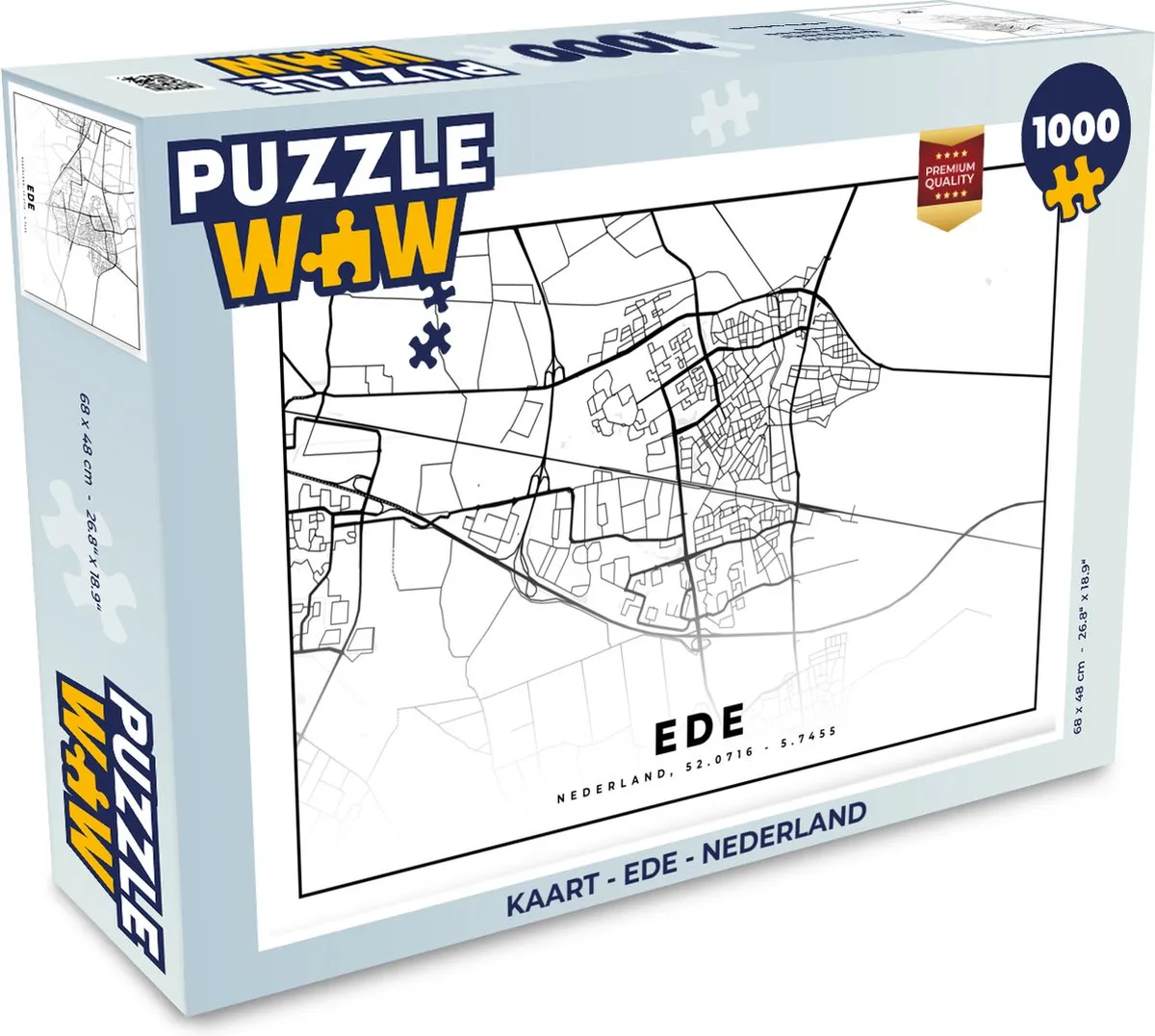PuzzleWow Legpuzzel Ede Nederland 1000 Stuks - Multicolor