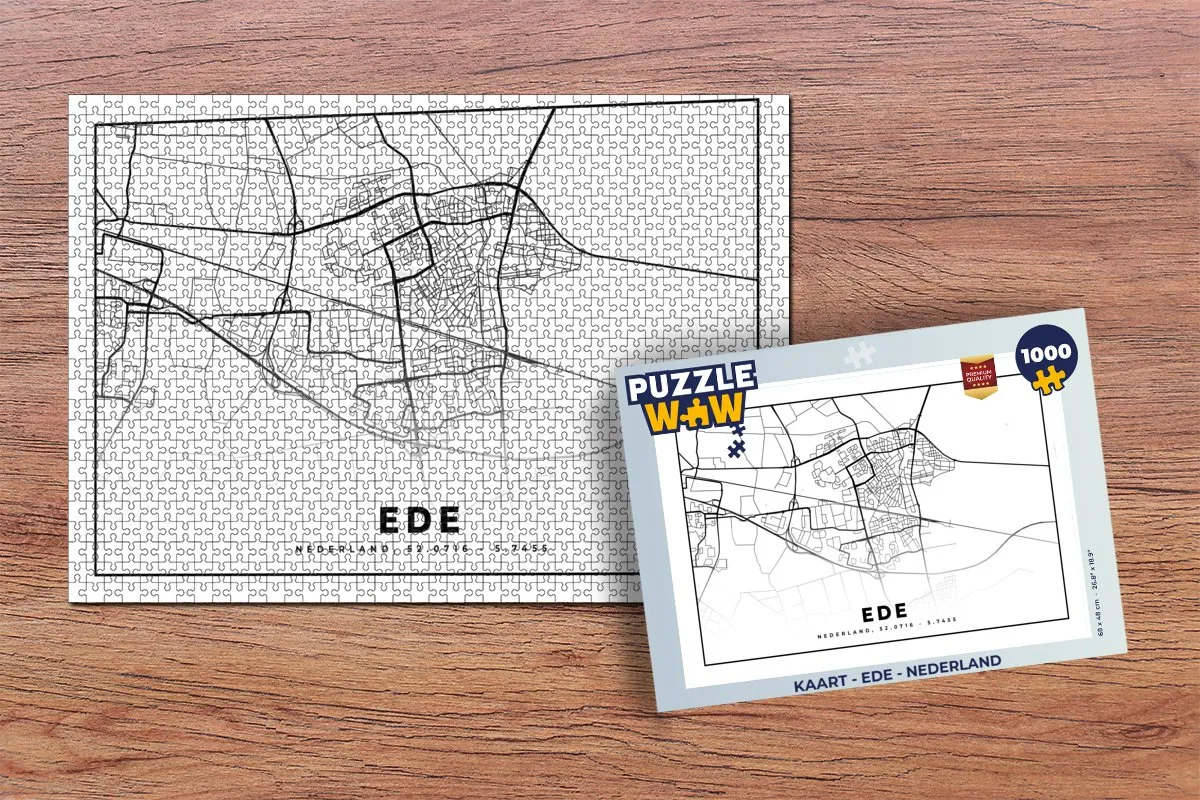 PuzzleWow Legpuzzel Ede Nederland 1000 Stuks - Multicolor