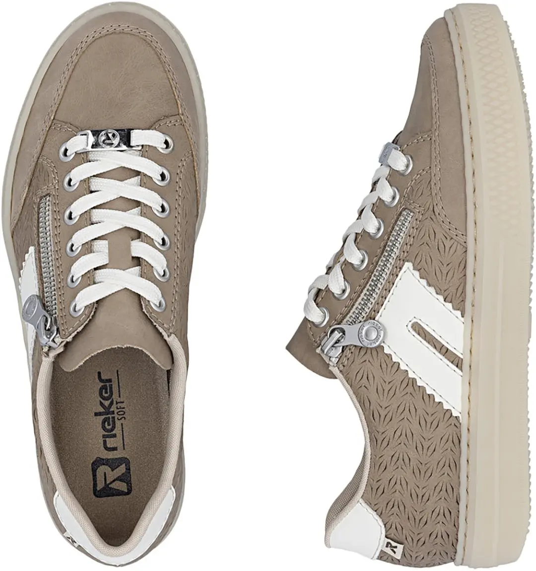 Rieker L5903-20 Sportschoenen - Beige - Maat 41 - afbeelding 3 van 6