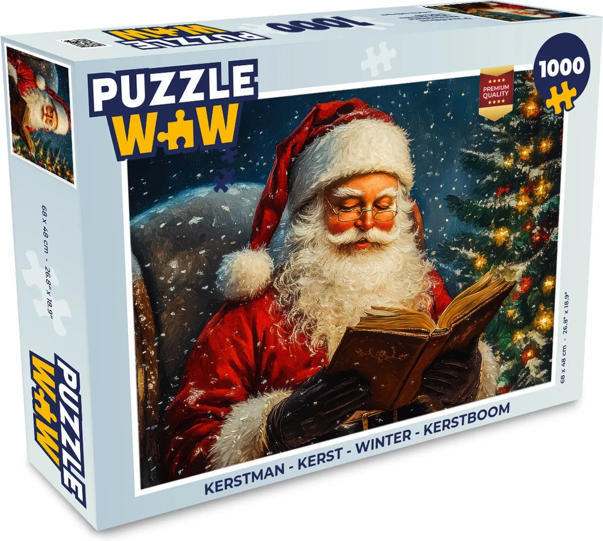 PuzzleWow Kerstman Kerstboom Legpuzzel 1000 Stuks