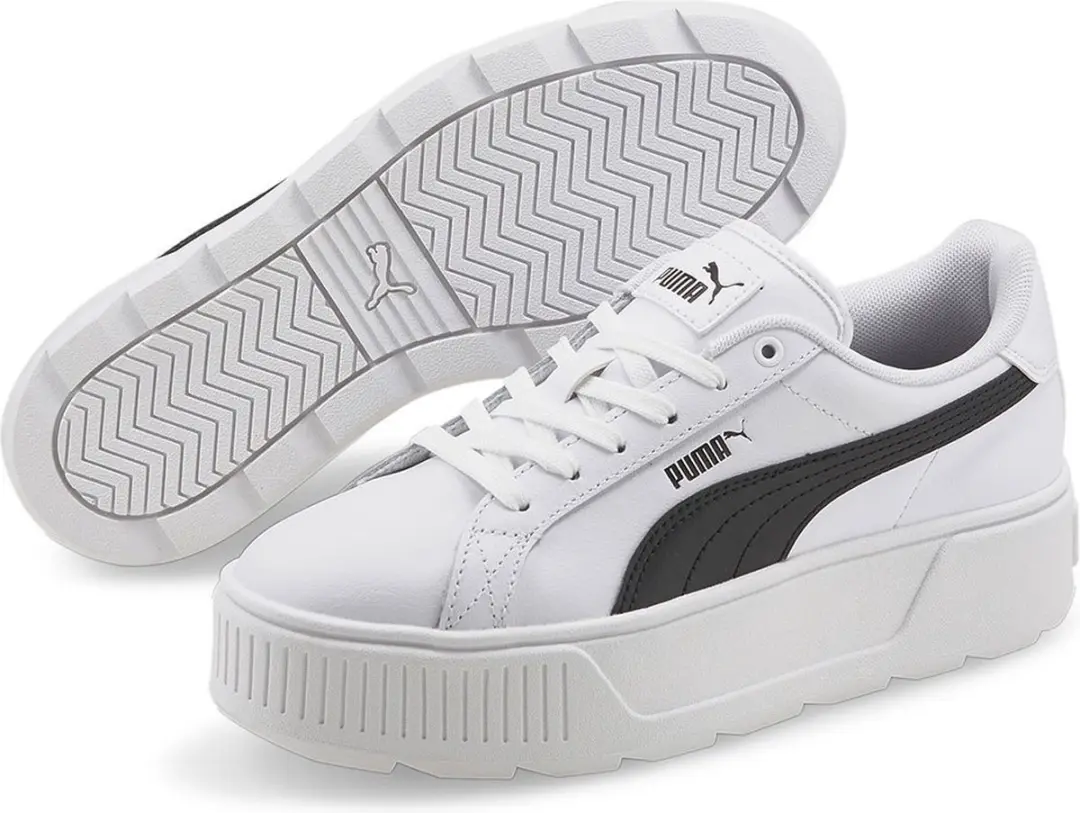 PUMA Karmen L Dames Sneakers - Wit/Zwart - afbeelding 2 van 6