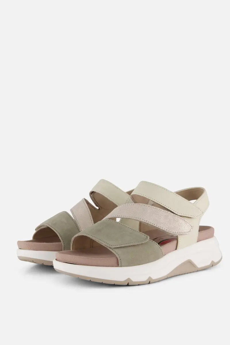 Gabor Rollingsoft Sandalen 41.5 - Groen Leer