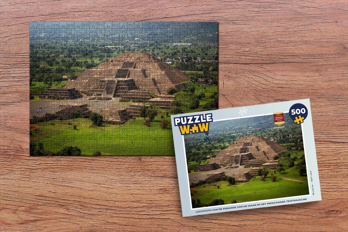 PuzzleWow Piramide van de Maan Teotihuacán Legpuzzel 500 Stuks - Multicolor