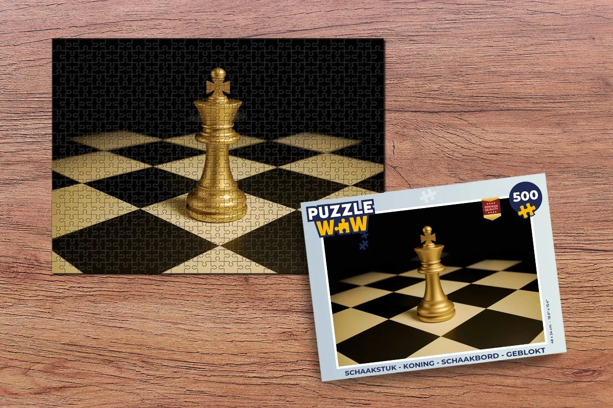 PuzzleWow Schaakstuk Koning Legpuzzel 500 Stuks