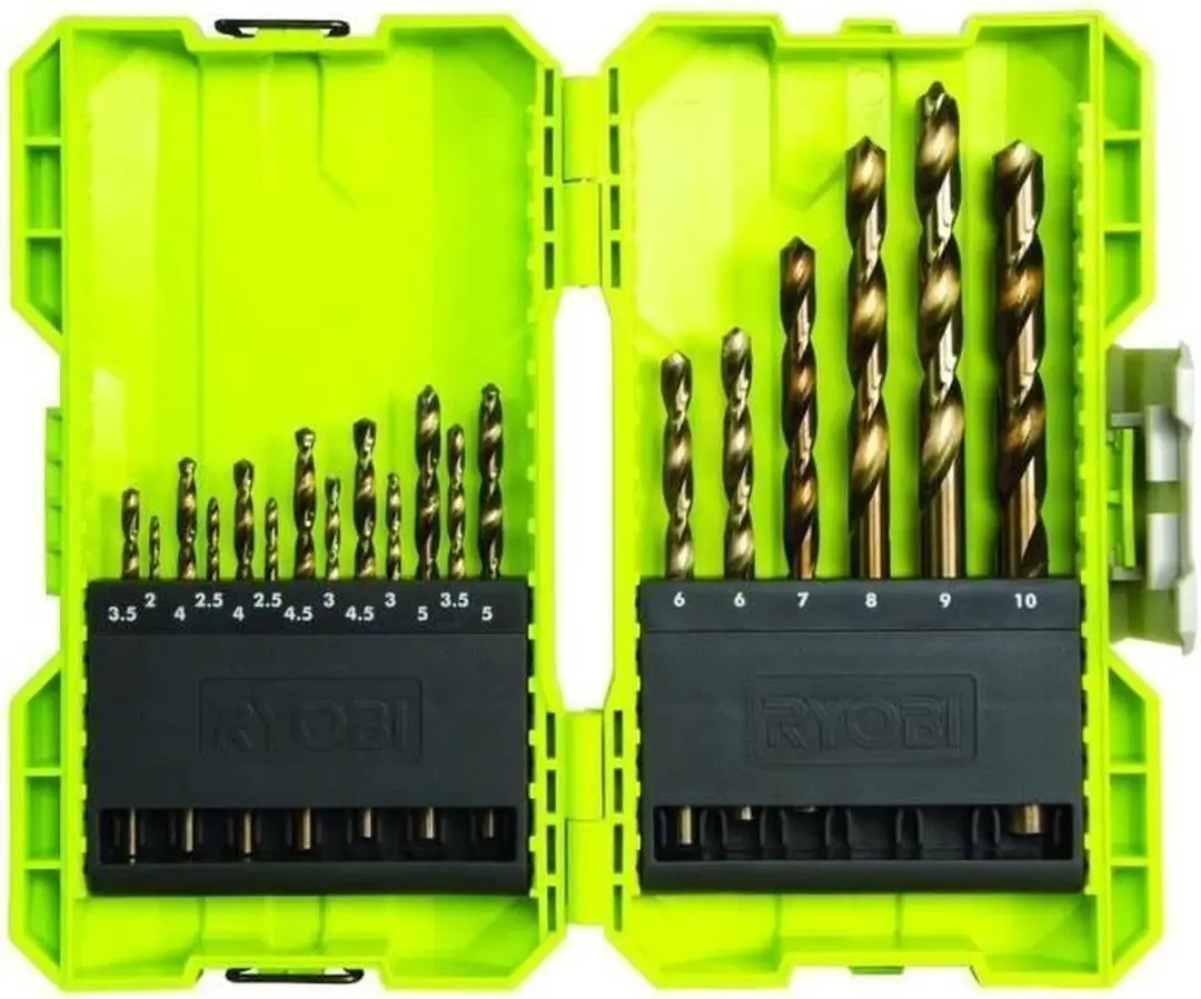 RYOBI stapelbare doos 19 Boor HSS metaal 2 tot 10 mm