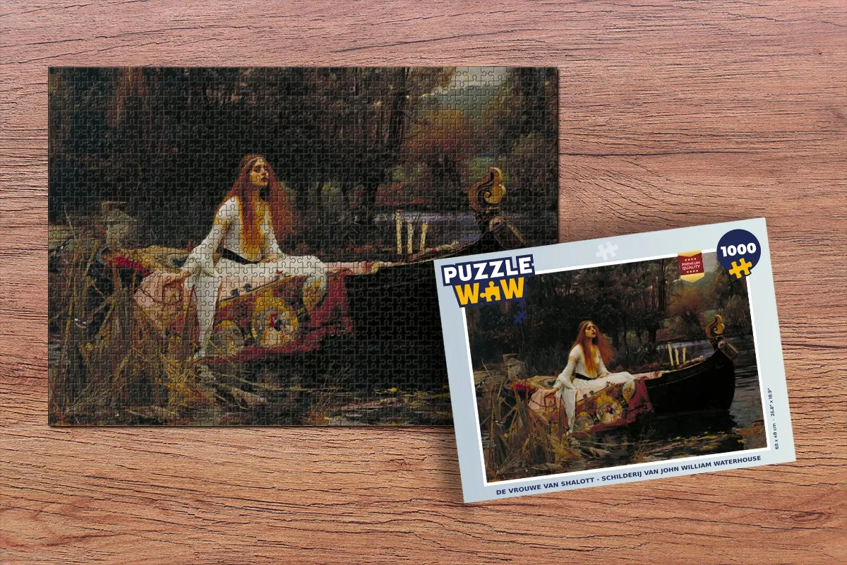 PuzzleWow De Vrouwe van Shalott Legpuzzel 1000 Stuks - Multicolor
