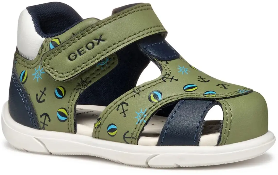 GEOX SANDAL ZAPITO DREUMES Sandalen - PISTACHE/MARINEBLAUW - Maat 19