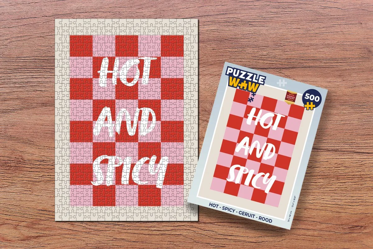 PuzzleWow Hot & Spicy Legpuzzel 500 Stuks - Rood