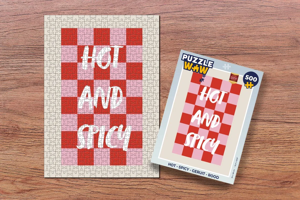 PuzzleWow Hot & Spicy Legpuzzel 500 Stuks - Rood