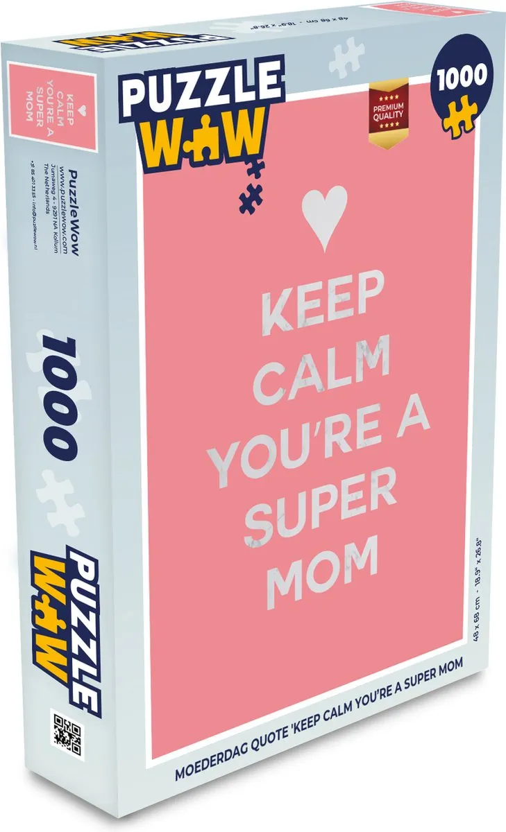 PuzzleWow Spreuken Legpuzzel 1000 Stuks - Multicolor