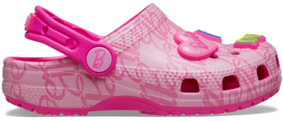 Crocs Classic Mattel Pink Barbie Clog T K, voor meisje, Roze, Slippers, maat: 25/26