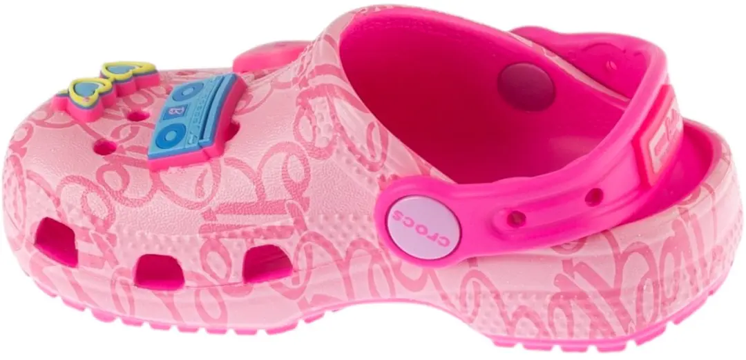 Crocs Classic Mattel Pink Barbie Clog T K, voor meisje, Roze, Slippers, maat: 25/26