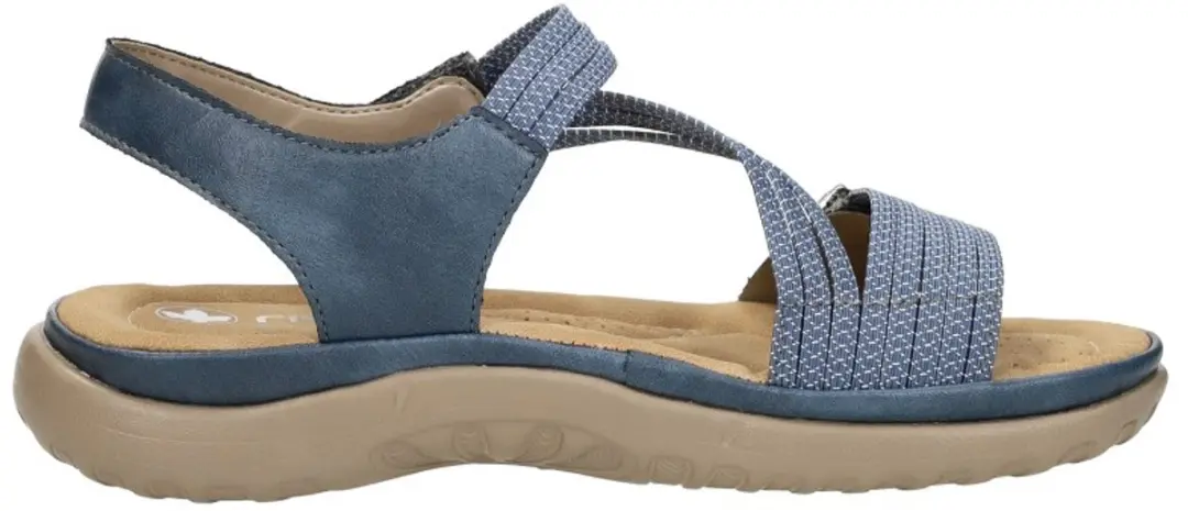 Rieker Sandalen blauw Textiel