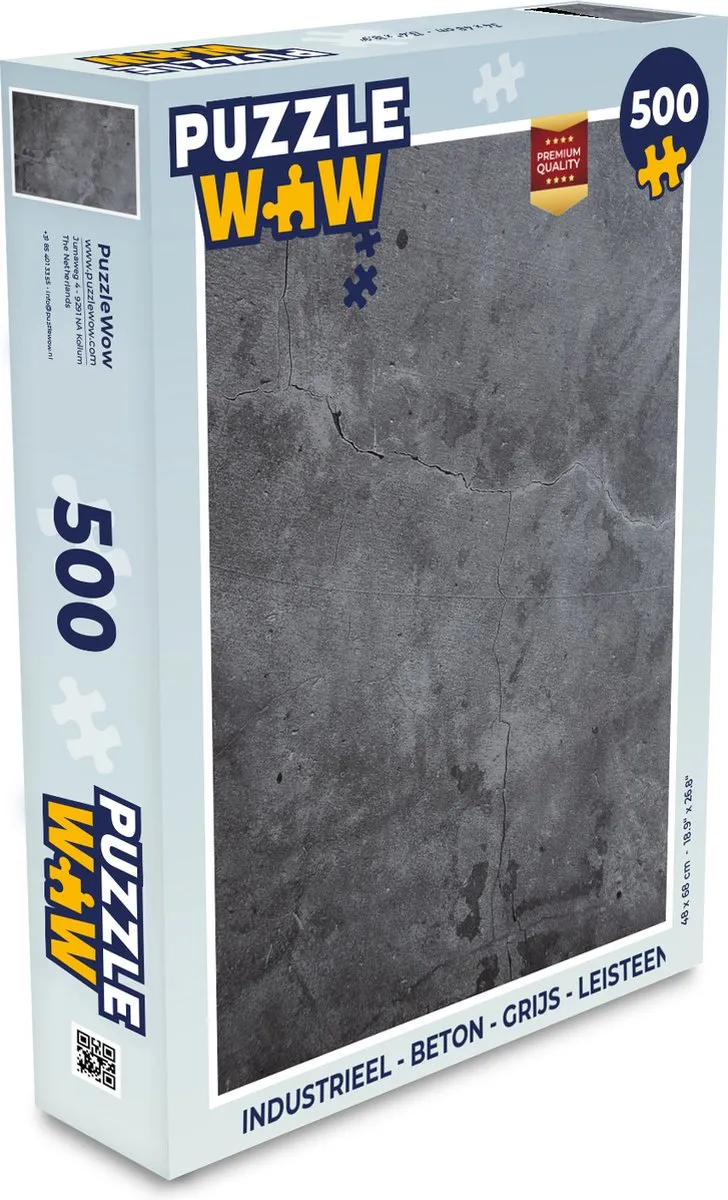 PuzzleWow Industrieel Betonprint Legpuzzel 500 Stuks - Multicolor