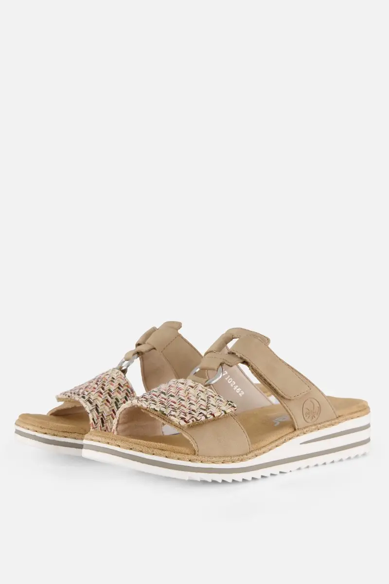 Rieker Slippers E1/2 beige combi Synthetisch