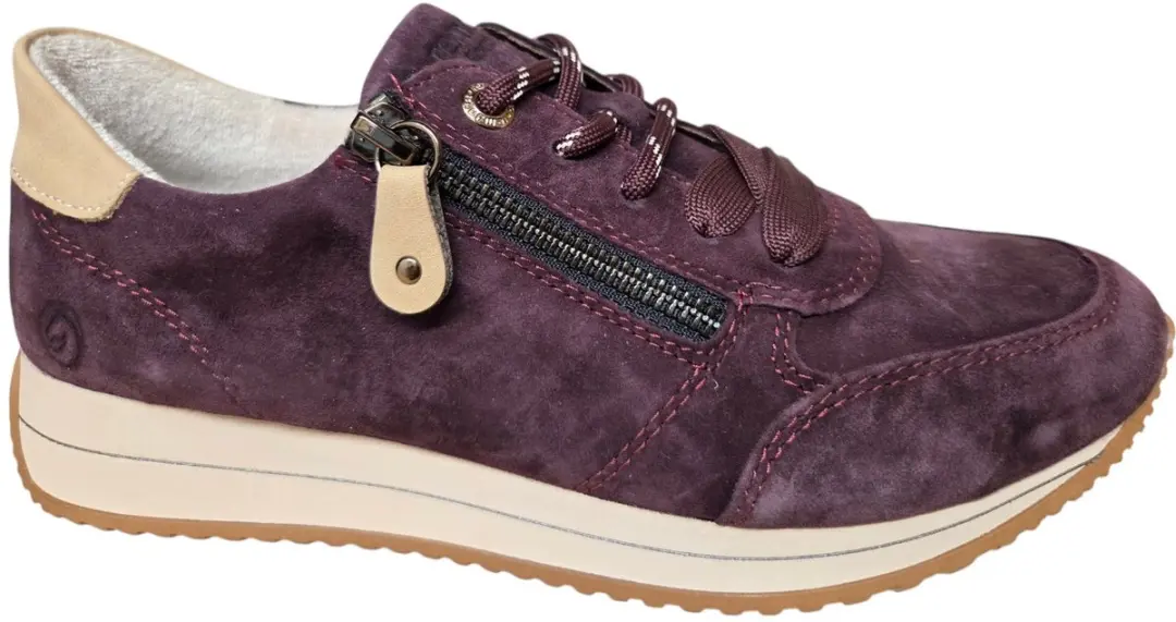 Remonte D0H19-30 Sneakers Aubergine Nubuck Dames