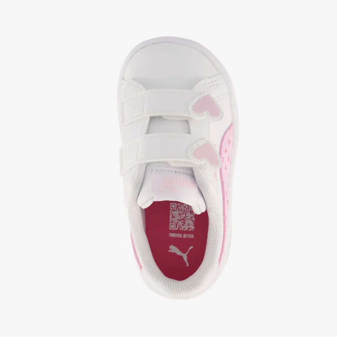 PUMA Smash 3.0 Hearty V INF Sneakers - Maat 26 - Wit Roze - afbeelding 2 van 6