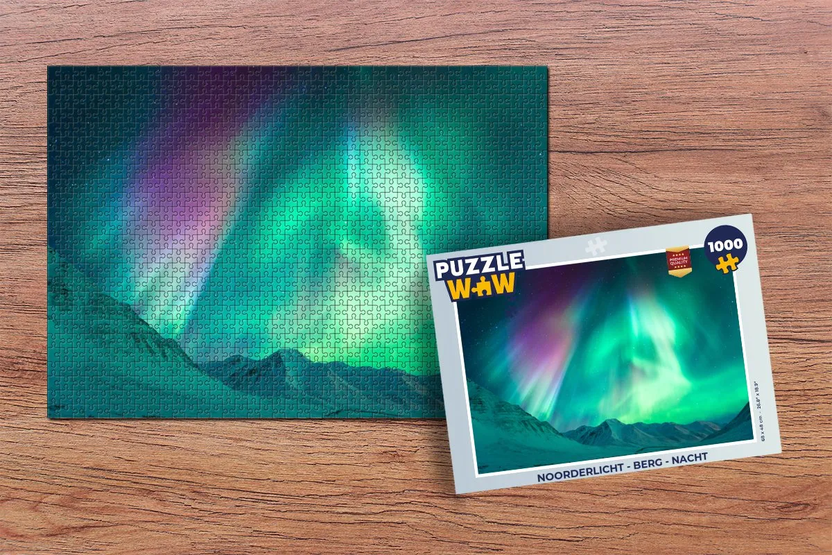 PuzzleWow Noorderlicht Legpuzzel 1000 Stuks - Multicolor