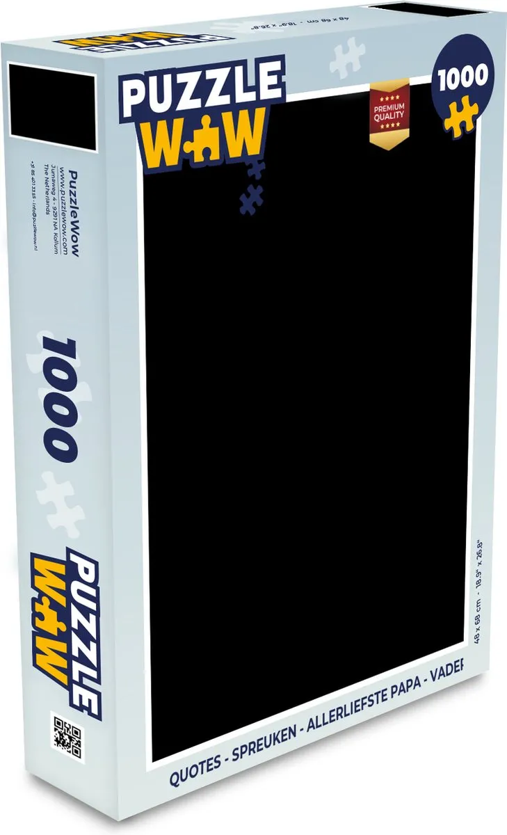 PuzzleWow Quotes Allerliefste Papa Legpuzzel 1000 Stuks - Multicolor
