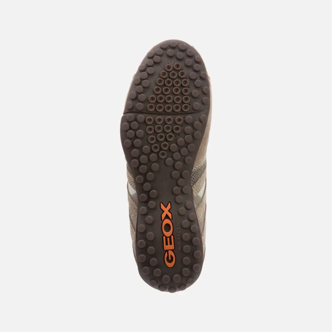 Geox Snake Heren Sneakers 39 - Beige/Donkeroranje