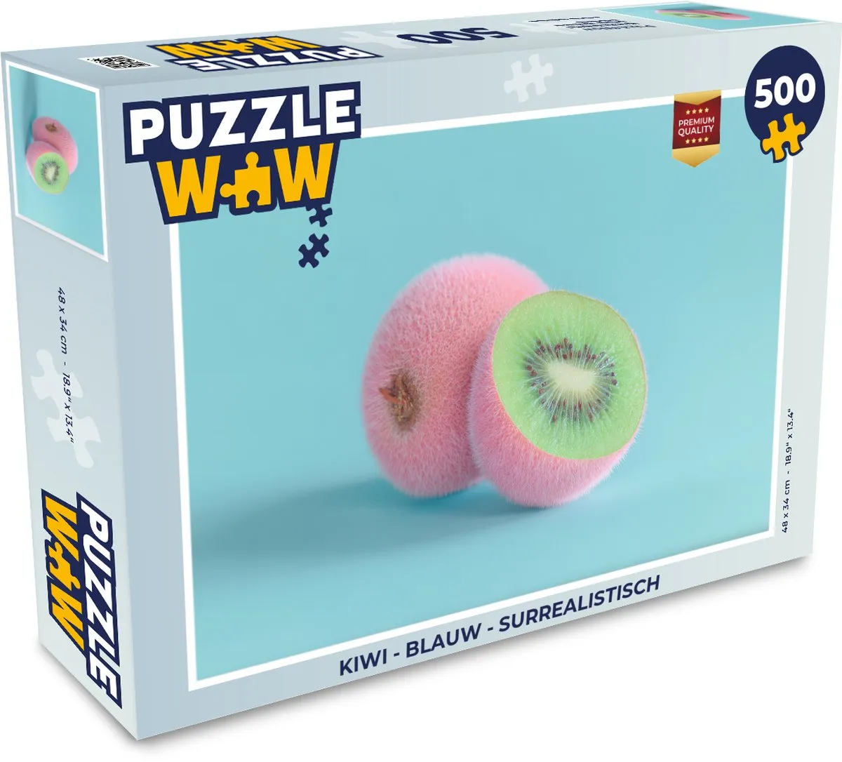 PuzzleWow Legpuzzel Kiwi 500 Stuks - Surrealistisch