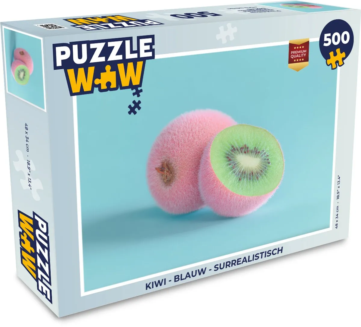 PuzzleWow Legpuzzel Kiwi 500 Stuks - Surrealistisch