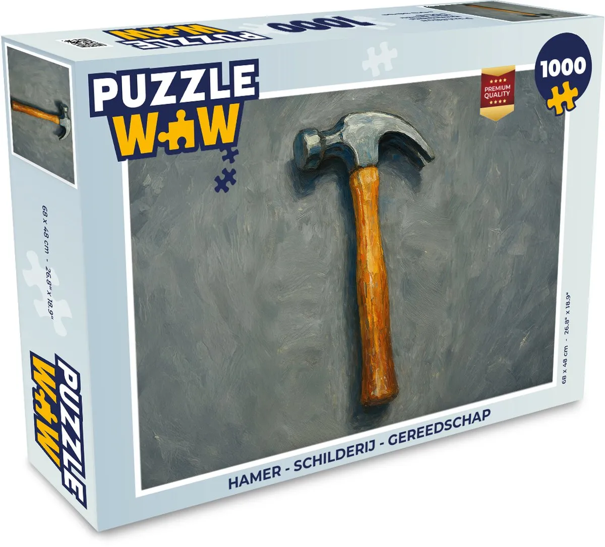 PuzzleWow Hamer Schilderij Legpuzzel 1000 Stuks - Multicolor