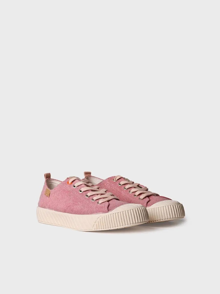 Lage sneakers voor dames van gerecyclede stof