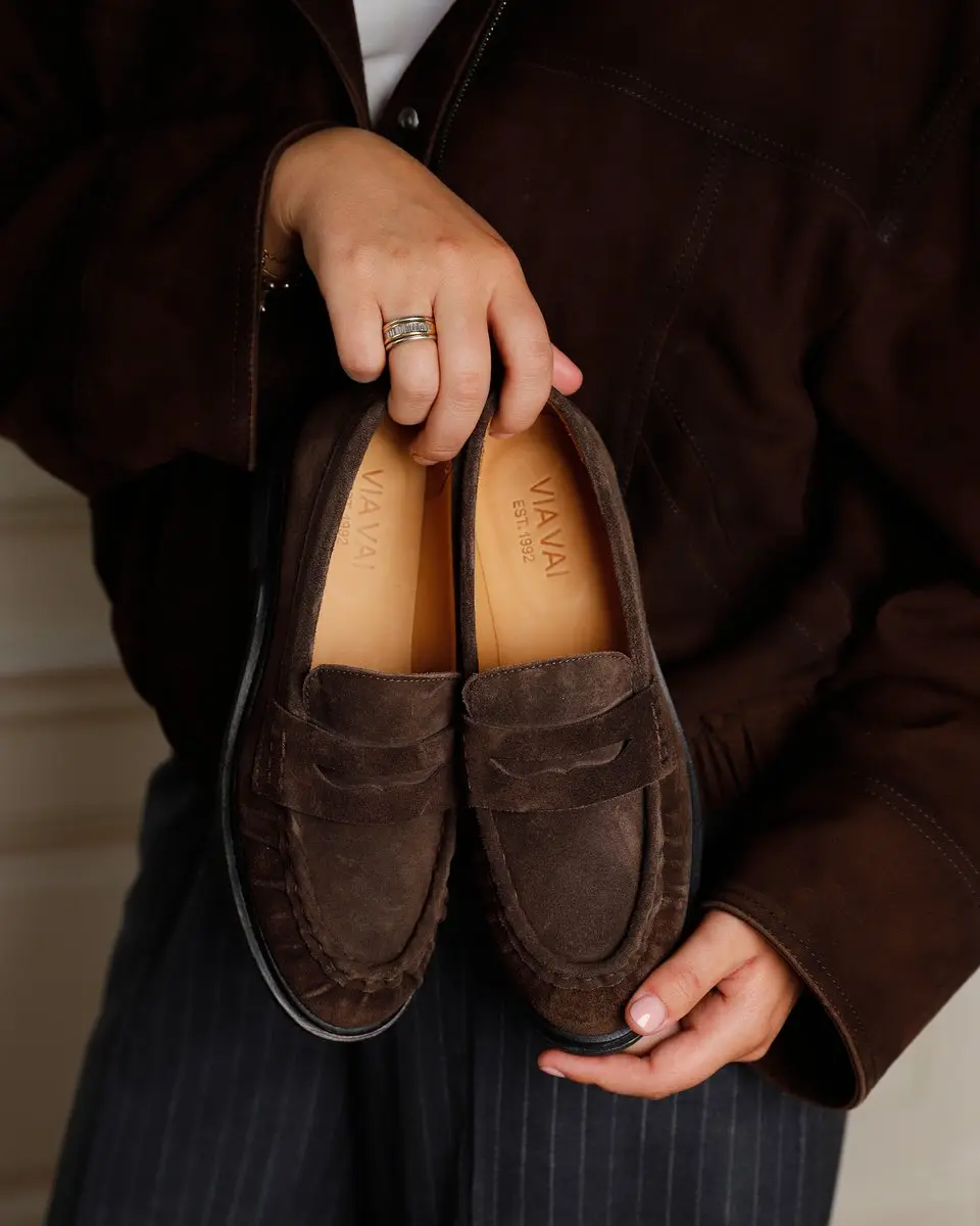VIA VAI Fae Sarah Loafers - Bruin - Maat 38