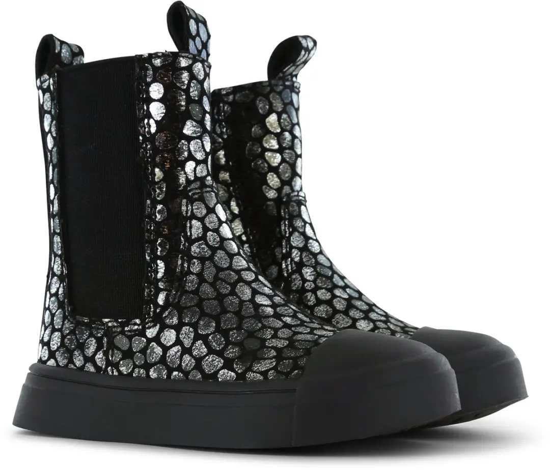 Shoesme Zwart-Zilveren Chelseaboot