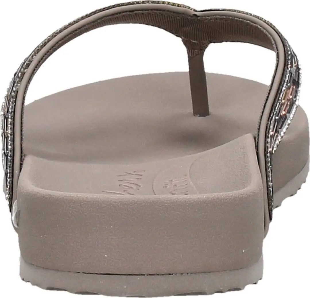 Skechers Arch Fit Meditation -Glam Gal - Dames Slippers - Taupe - afbeelding 5 van 6