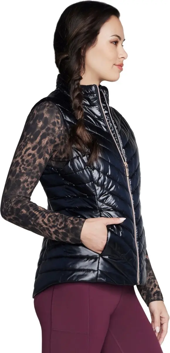 Skechers GO Shield Shine Vest - Vrouwen - Zwart - XL - afbeelding 2 van 4