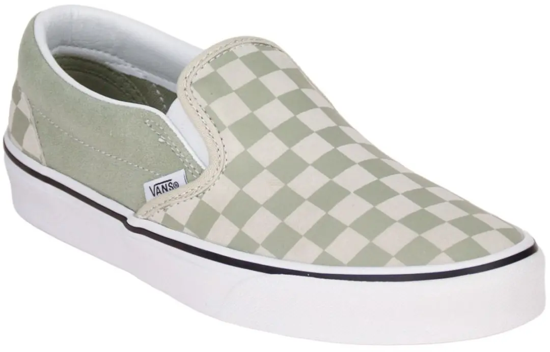 Vans Classic Sip-On Checkerboard Soft Sage