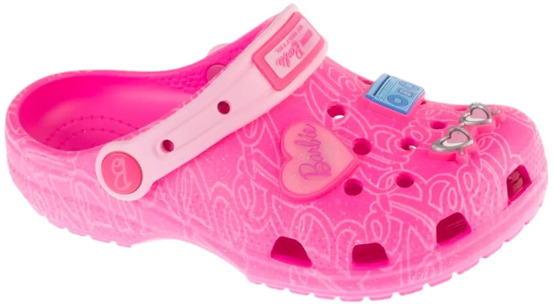 Crocs Classic Mattel Pink Barbie Clog K, voor meisje, Roze, Slippers, maat: 38/3