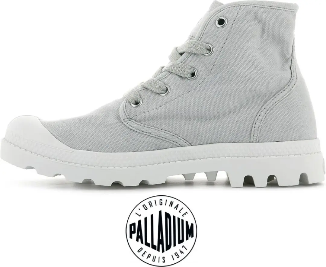 Palladium - Womens Pampa Hi - Canvas - 92352-071-Gray Flannel -EU 36