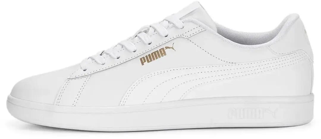 PUMA Smash 3.0 L Unisex Sneakers - 44.5 - Wit/Goud